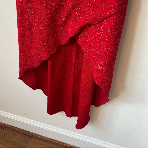 Vintage Hyphen Red Sparkly Midi Dress - Picture 4 of 6